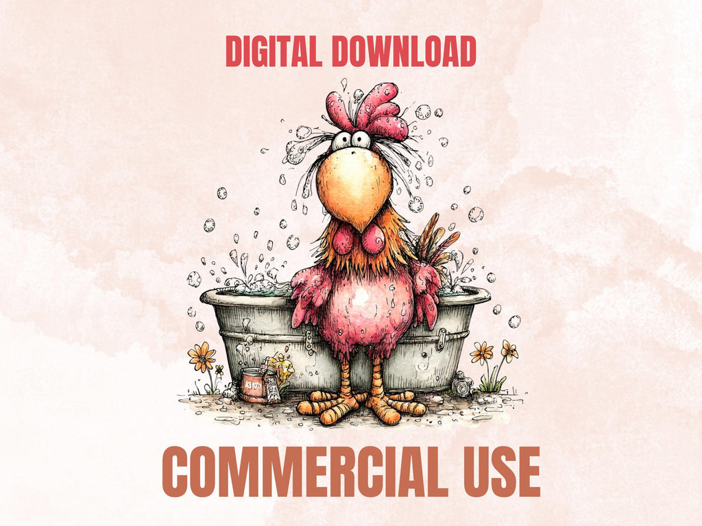 Summer Farm Clipart, Whimsical Quirky Farm Animals PNG Illustrations (Digital Download, Commercial Use)