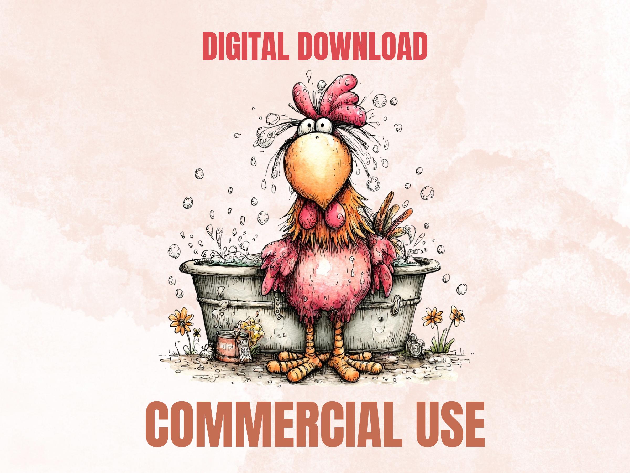 Summer Farm Clipart, Whimsical Quirky Farm Animals PNG Illustrations (Digital Download, Commercial Use)