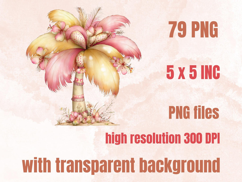 Pastel Summer Clipart Bundle | 79 Soft Whimsical Summer PNG | Beach Animals Digital Download