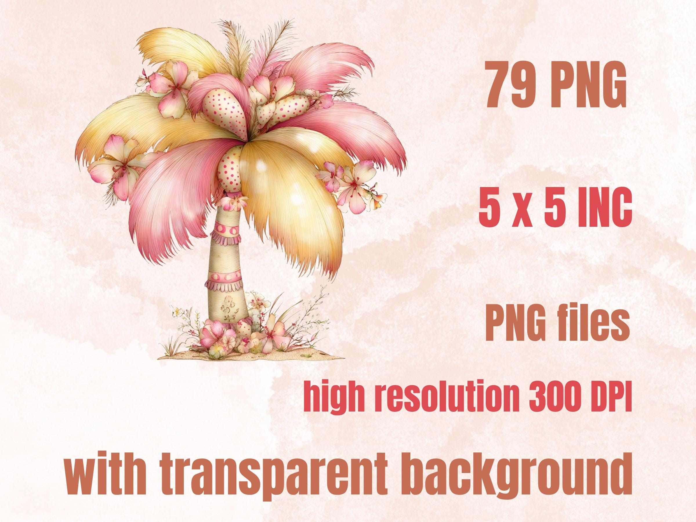 Pastel Summer Clipart Bundle | 79 Soft Whimsical Summer PNG | Beach Animals Digital Download
