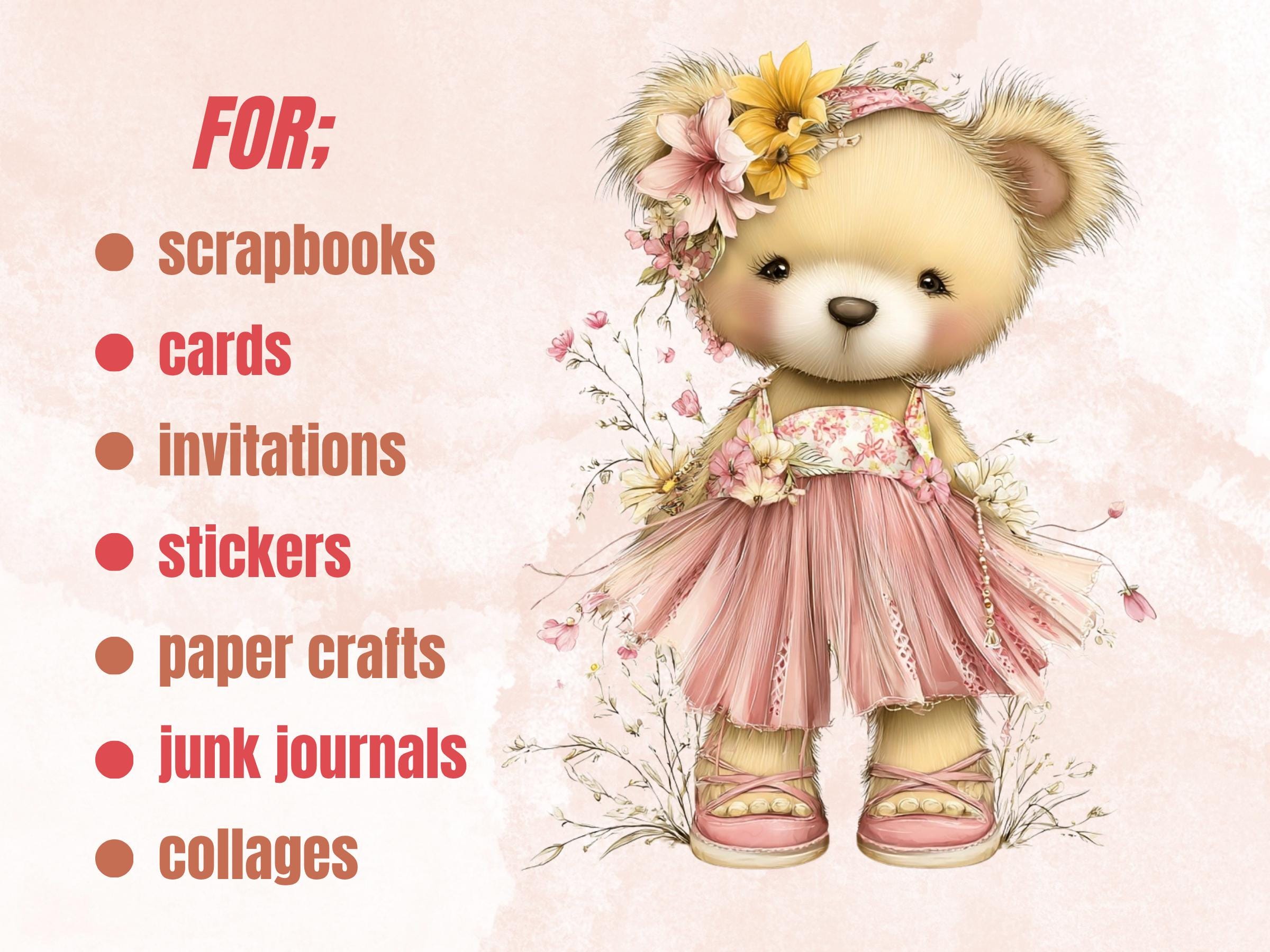 Pastel Summer Clipart Bundle | 79 Soft Whimsical Summer PNG | Beach Animals Digital Download