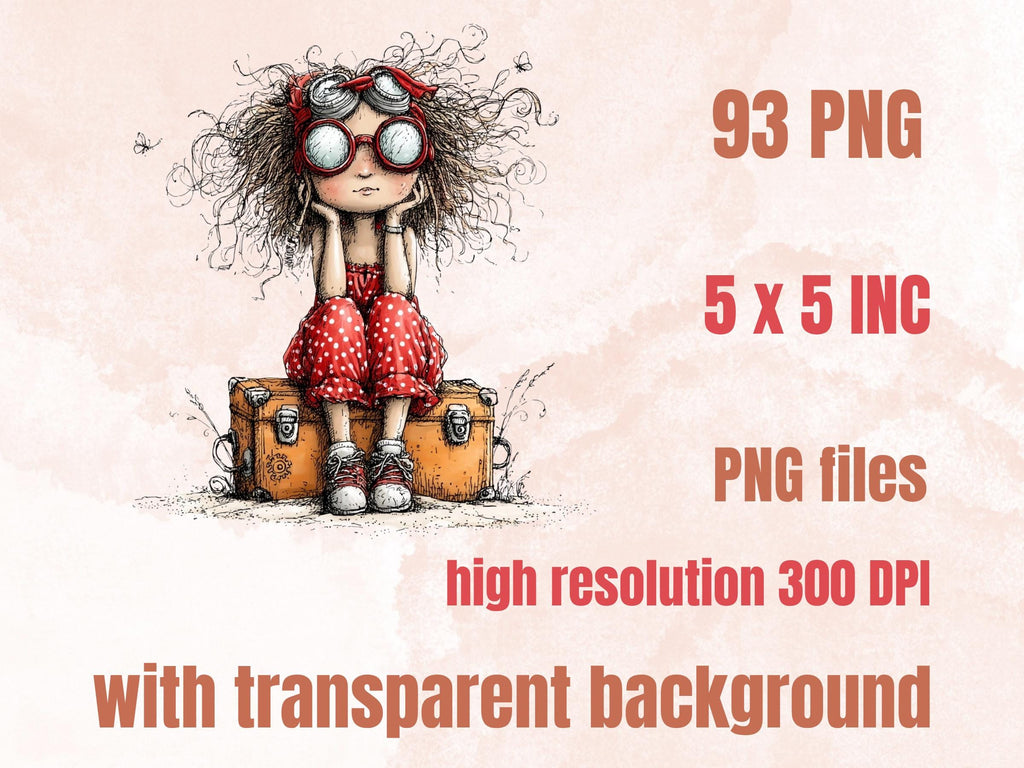 Fantasy Summer Clipart Bundle | 93 Whimsical Quirky Beach PNG | Floral Summer Download