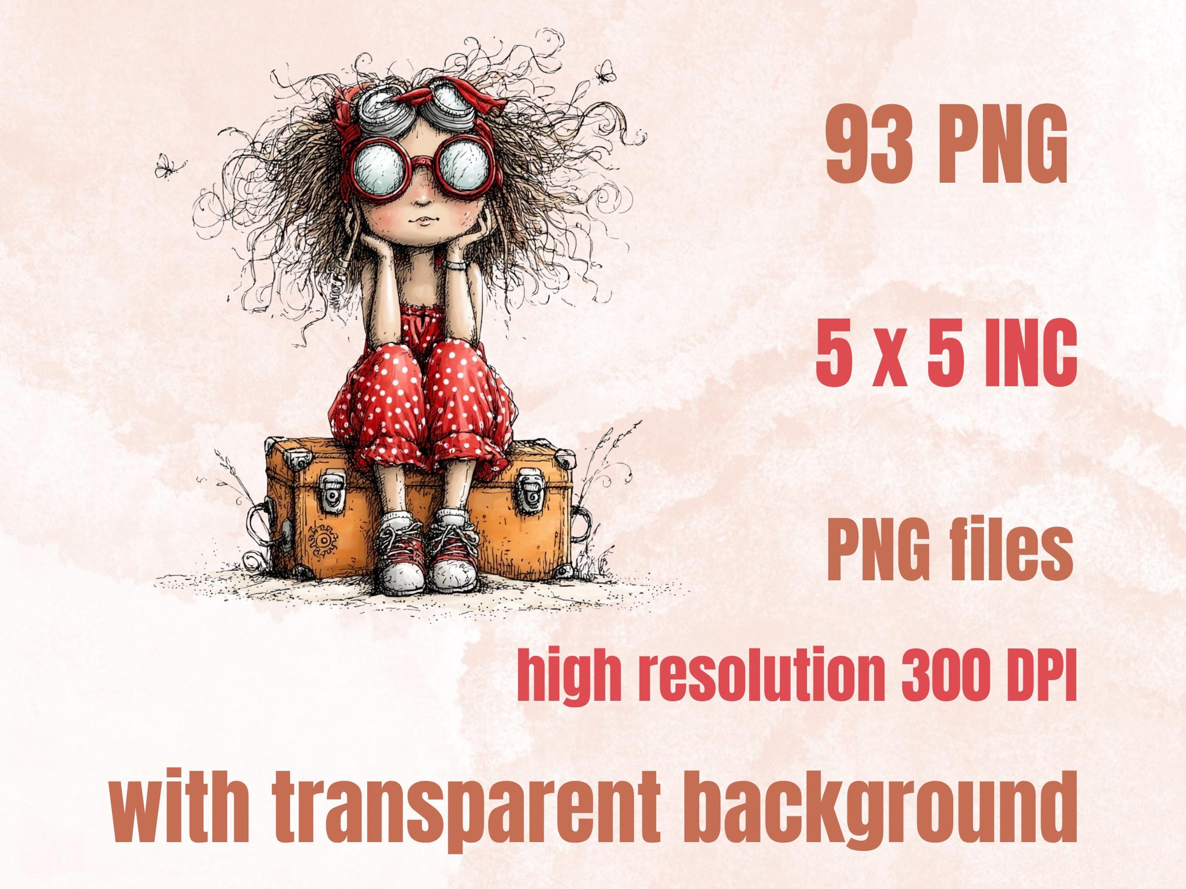 Fantasy Summer Clipart Bundle | 93 Whimsical Quirky Beach PNG | Floral Summer Download