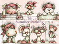 Summer Peeking Clipart Bundle | 76 Whimsical Quirky Peeking PNG | Beach Peekaboo Digital Download