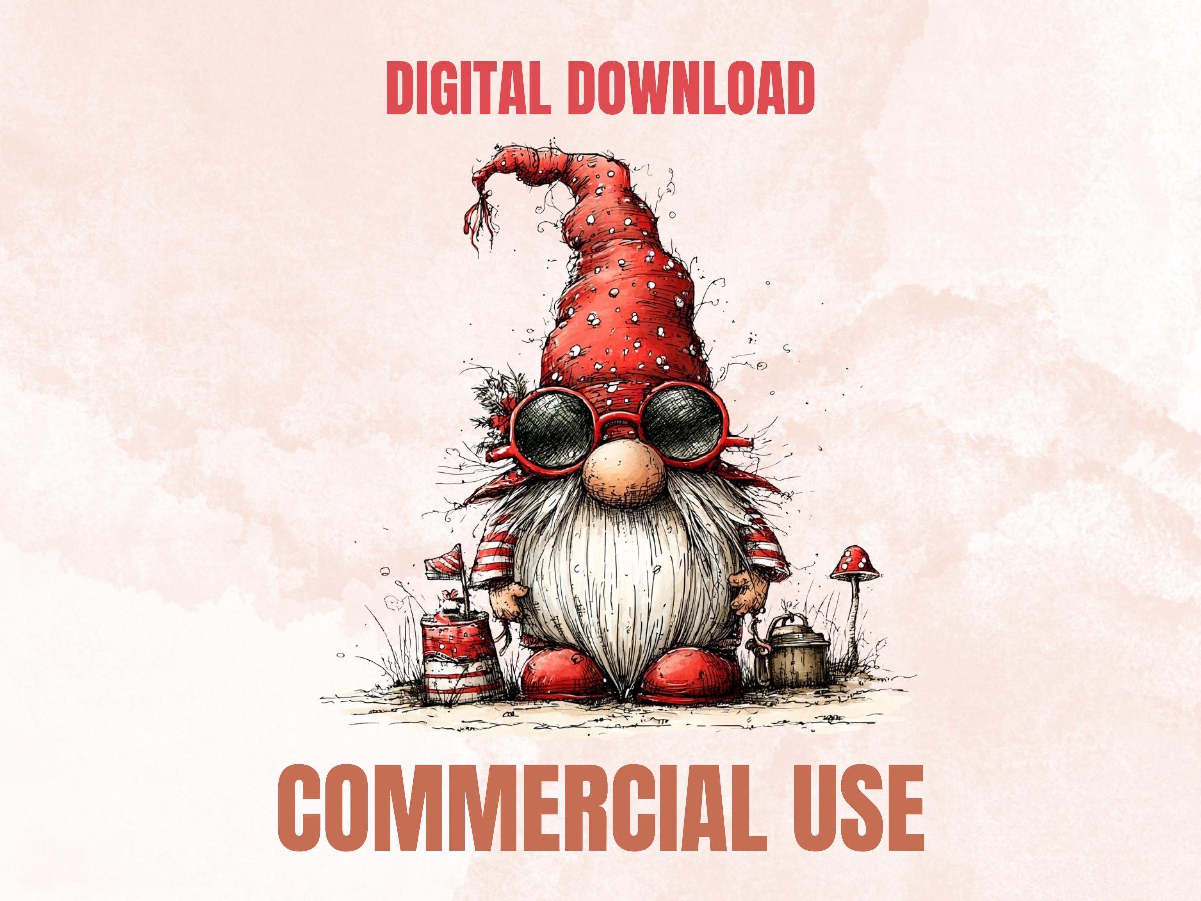 Summer Christmas Clipart Bundle | 74 Whimsical Quirky Xmas PNG | Beach Holiday Digital Download