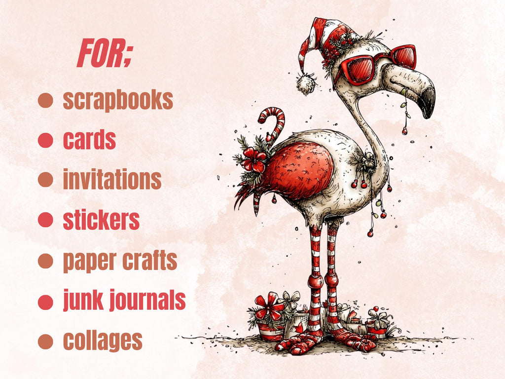 Summer Christmas Clipart Bundle | 74 Whimsical Quirky Xmas PNG | Beach Holiday Digital Download