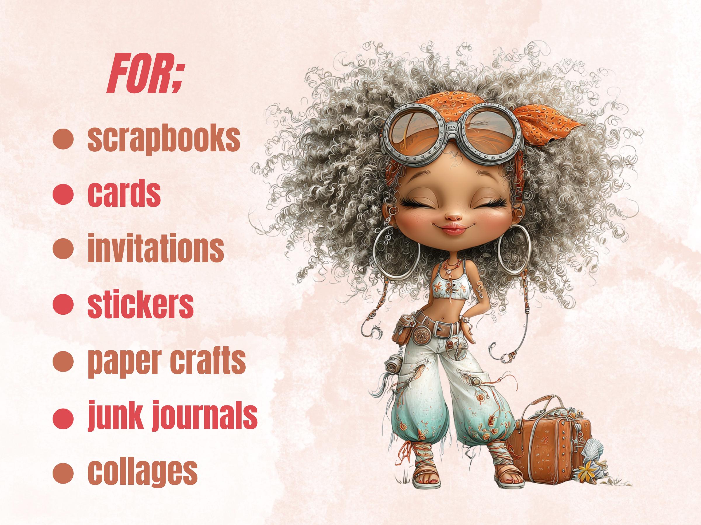 Steampunk Girls Clipart Bundle | 62 Whimsical Boho Steampunk PNG | Industrial Girl Digital Download