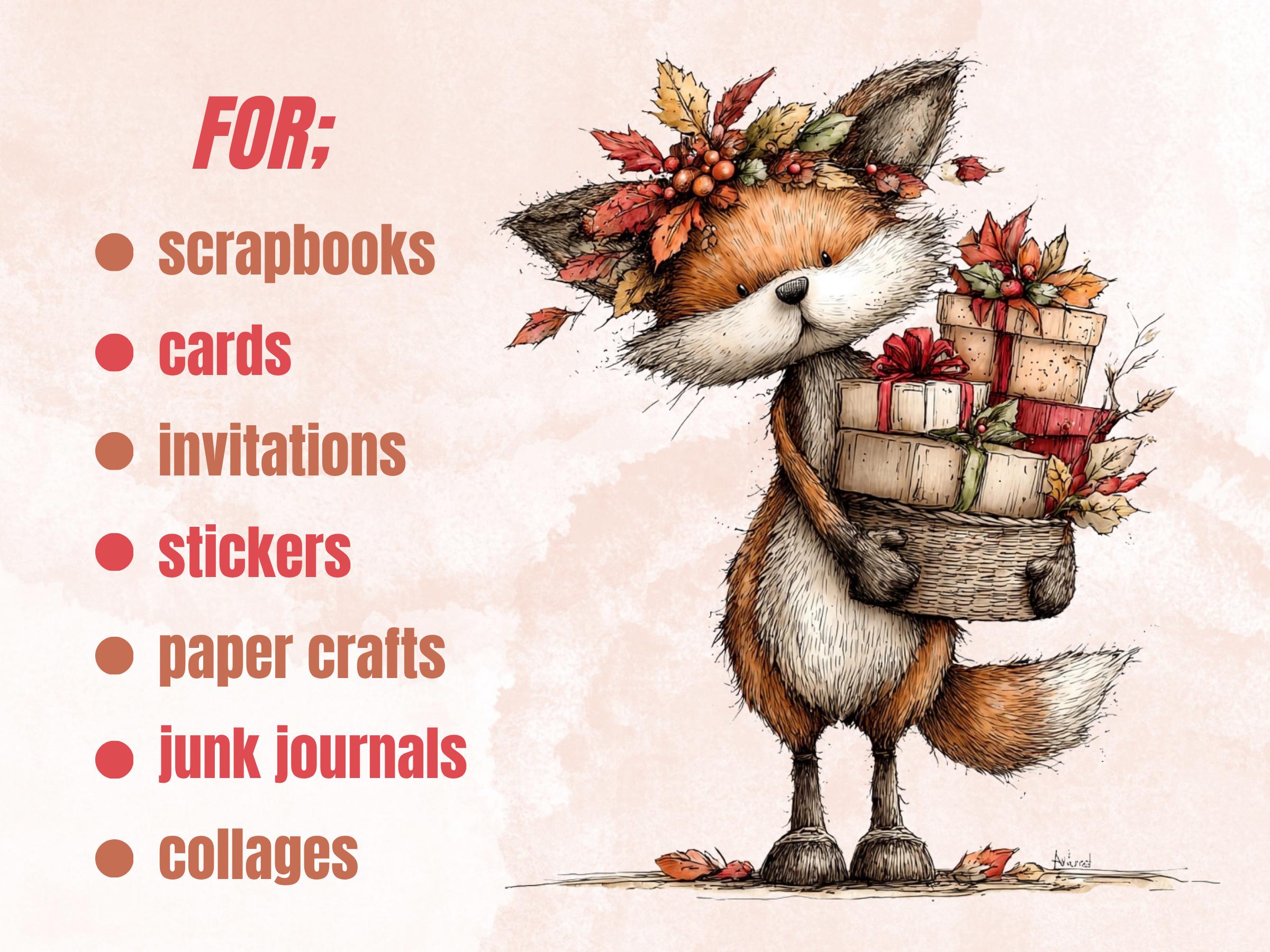 Woodland Birthday Clipart, Whimsical Forest Party Animals PNG Illustrations (Digital Download, Commercial Use)