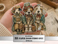 Whimsical Paper Dogs Fussy Cut Bundle, 35 Mixed Media Dog Cutouts, Animal Ephemera Junk Journal Scrapbook Sheets