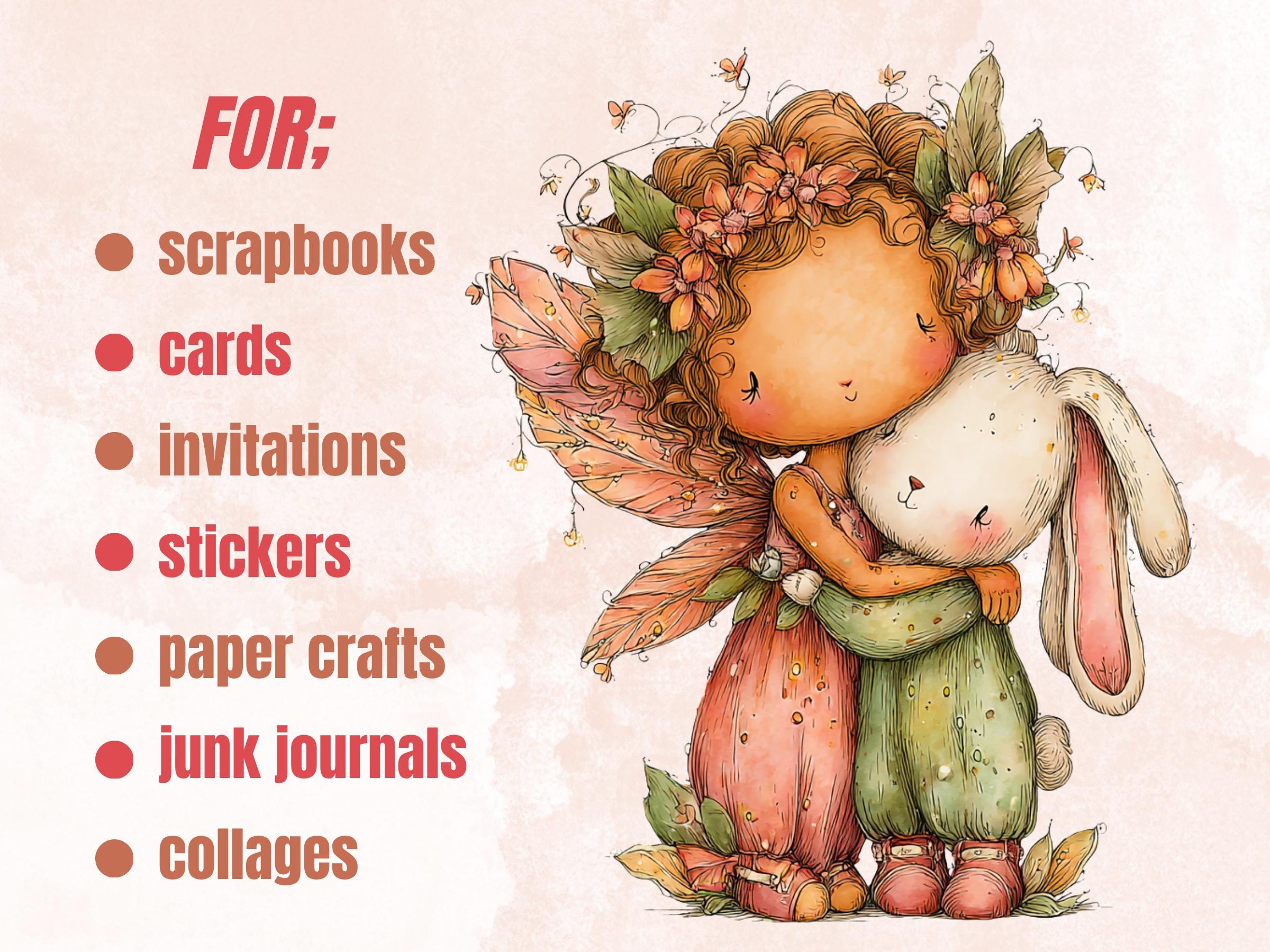 Magical Fairy Clipart Bundle | 50 Whimsical Quirky Fairy PNG | Enchanted Fantasy Download