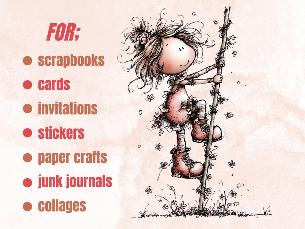 Fairy Garden Clipart Bundle | 50 Whimsical Quirky Gardening PNG | Enchanted Garden Download