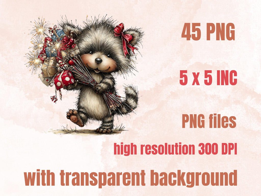 4th of July Clipart Bundle | 45 Whimsical Quirky Patriotic PNG | Independence Day Download