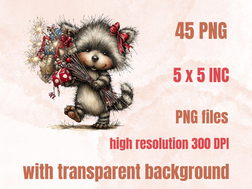 4th of July Clipart Bundle | 45 Whimsical Quirky Patriotic PNG | Independence Day Download