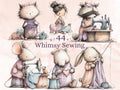 Whimsy Sewing Clipart Bundle | 44 Whimsical Quirky Sewing PNG | Craft Lover Digital Download