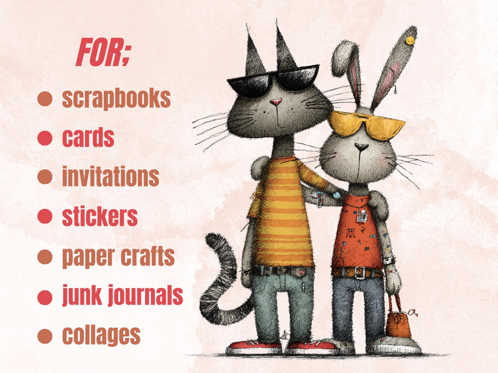 Forest Friends Clipart Bundle | 72 Whimsical Quirky Forest PNG | Woodland Animals Download