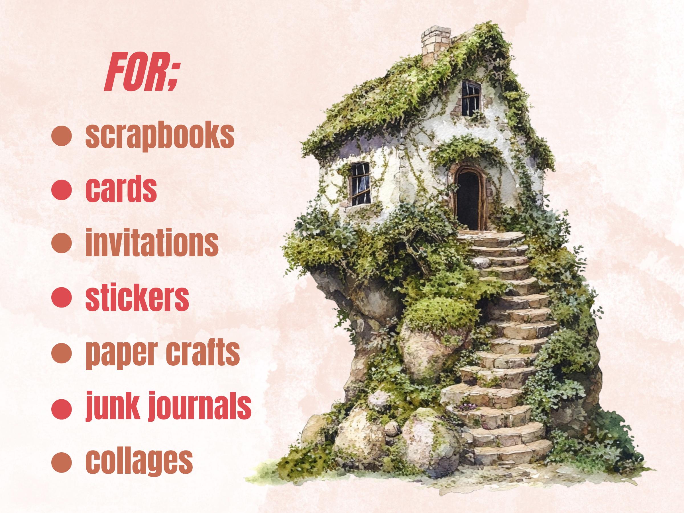 Quirky Forest Houses Clipart | 42 Whimsical Forest Home PNG | Woodland Digital Download