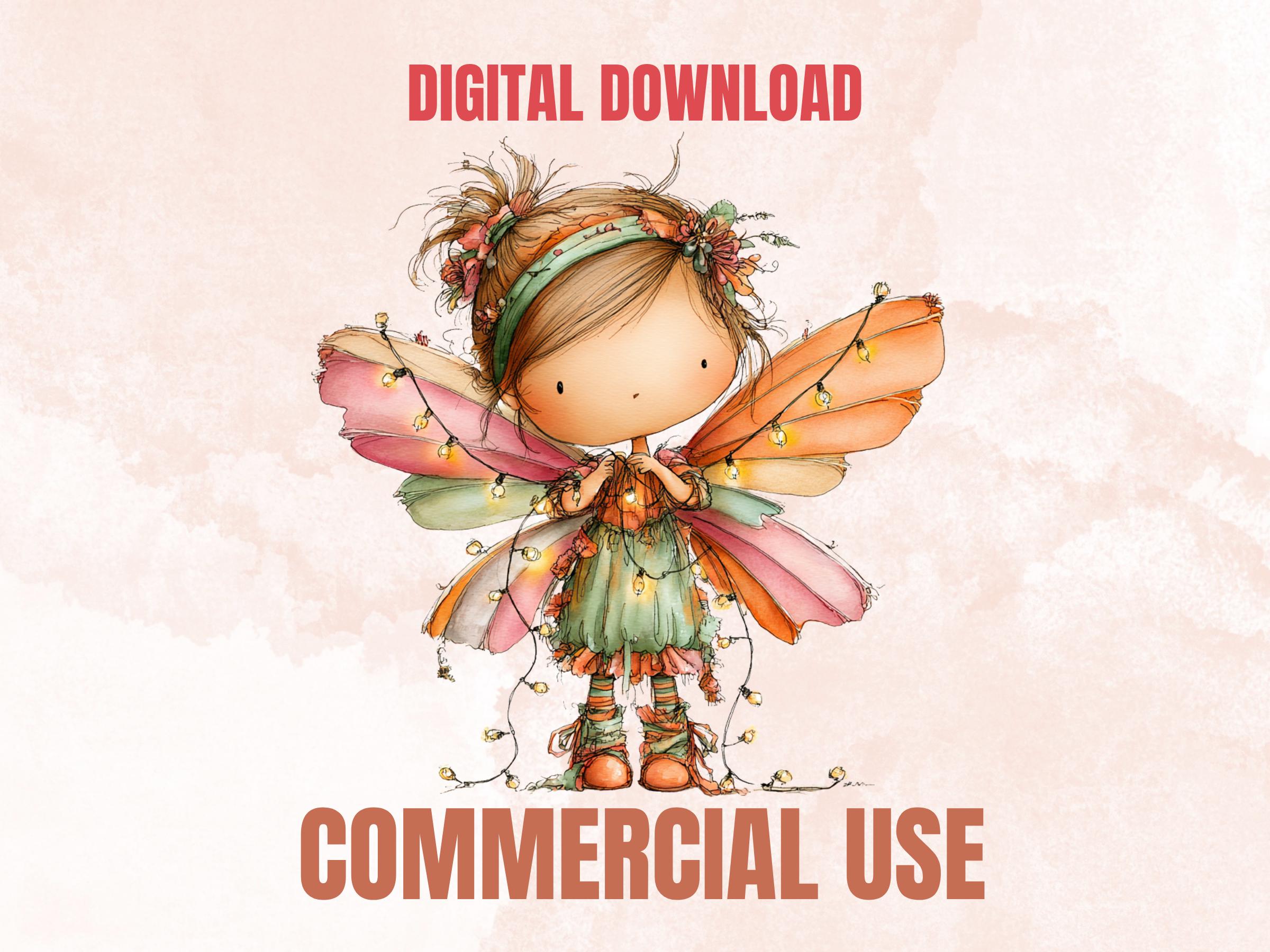 Magical Fairy Clipart Bundle | 50 Whimsical Quirky Fairy PNG | Enchanted Fantasy Download