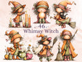 Witch Clipart Bundle | 46 Whimsical Magical Witchy PNG | Fantasy Witch Digital Download