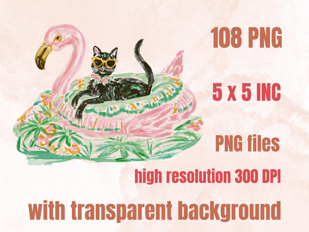 Whimsy Summer Bundle Clipart | 108 Whimsical Quirky Tropical PNG | Summer Beach Digital Download