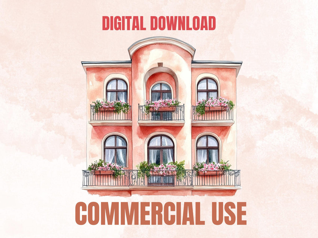 Fantasy Apartments Clipart | 42 Whimsical Quirky City PNG | Magical Home Digital Download