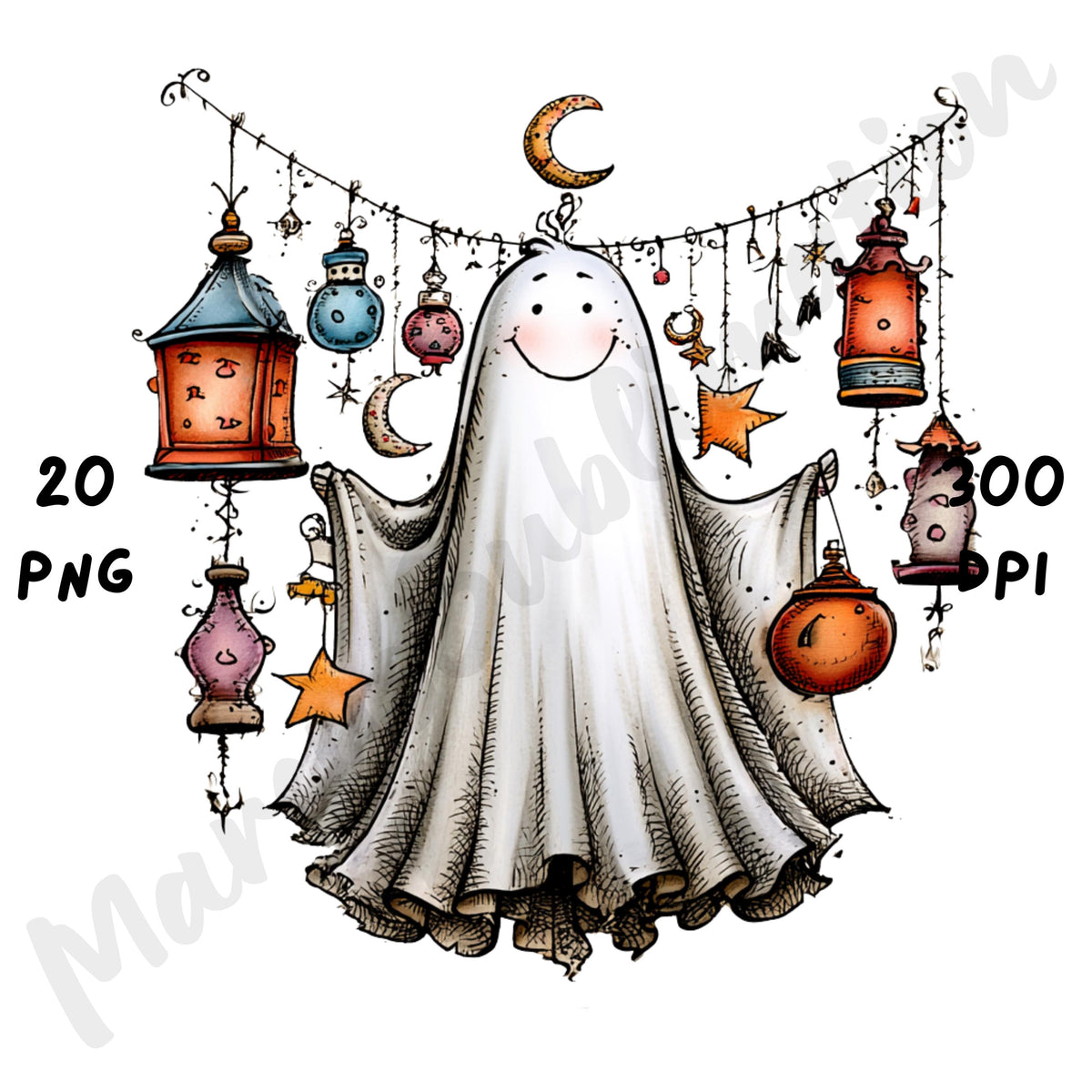 Halloween Ghost Quirky Clipart