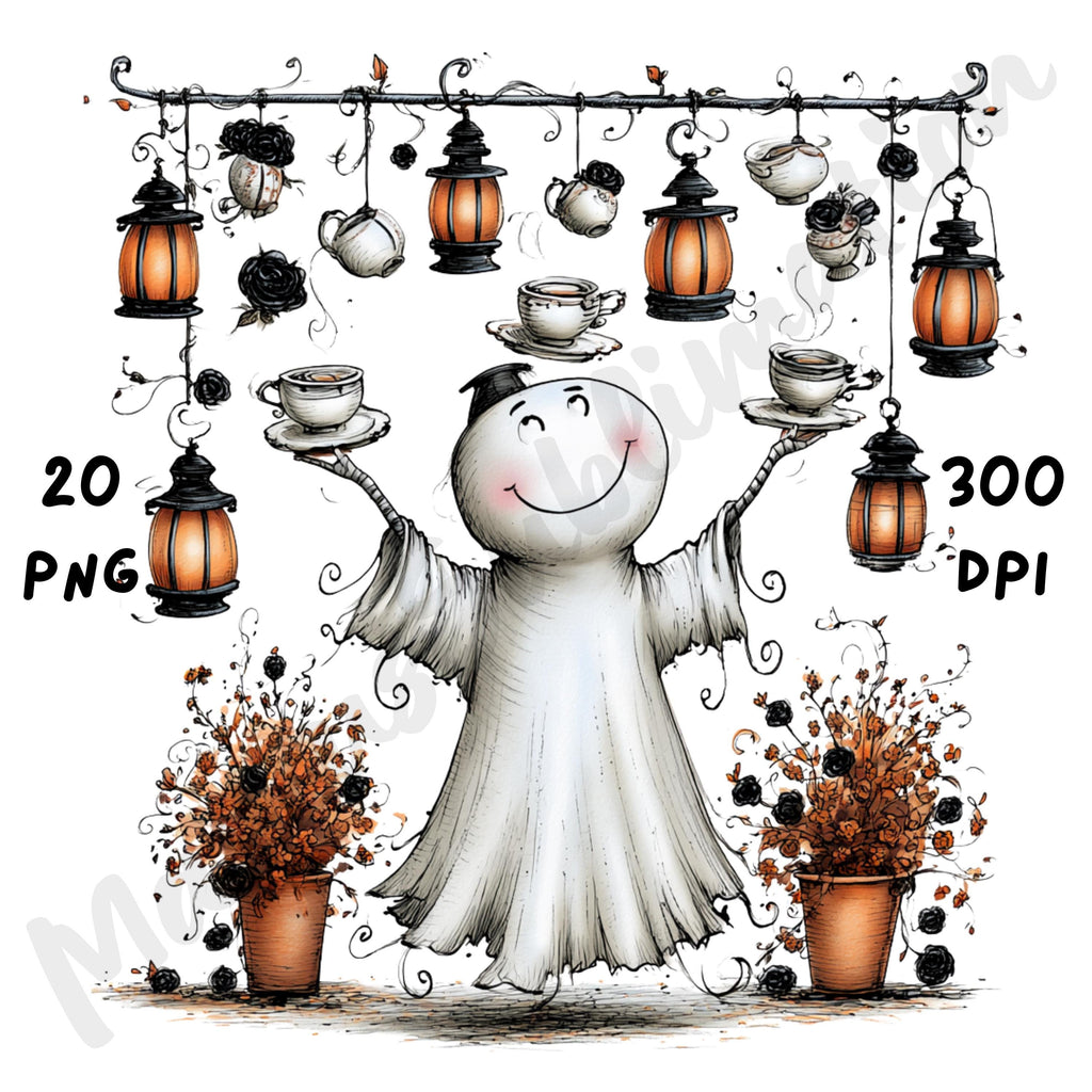 Halloween Ghost Quirky Clipart