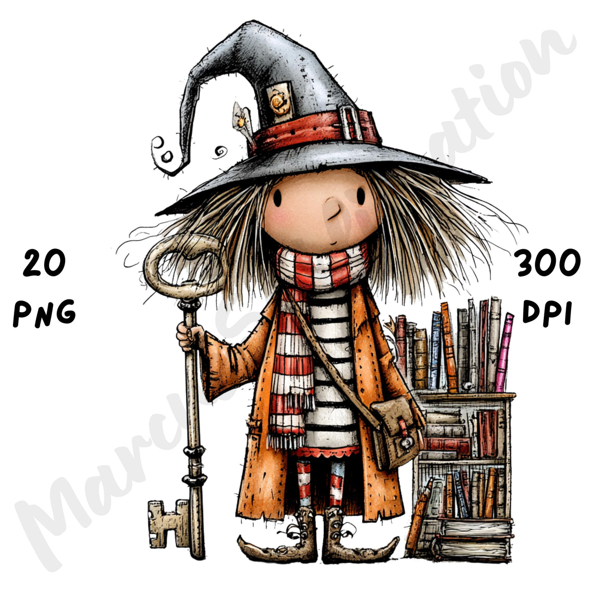 Halloween Witch Quirky Clipart