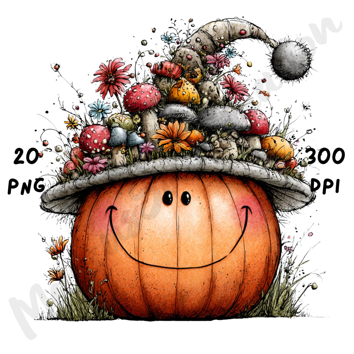 Halloween Pumpkin Quirky Clipart