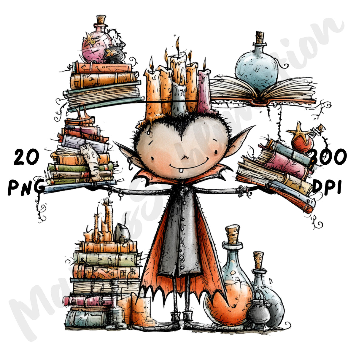Halloween Vampire Quirky Clipart