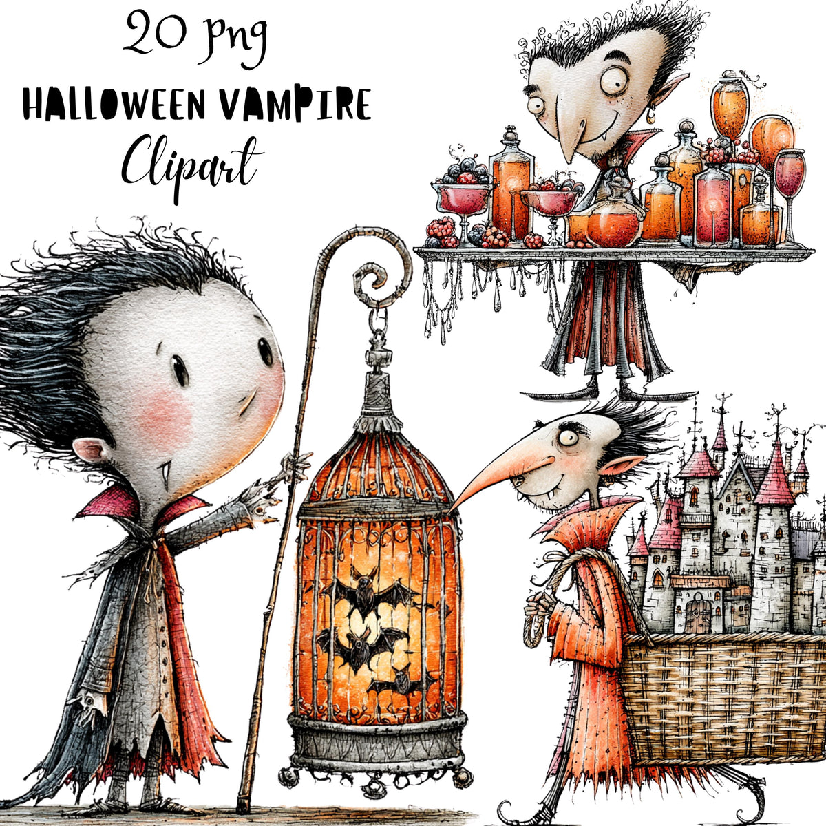 Halloween Vampire Quirky Clipart
