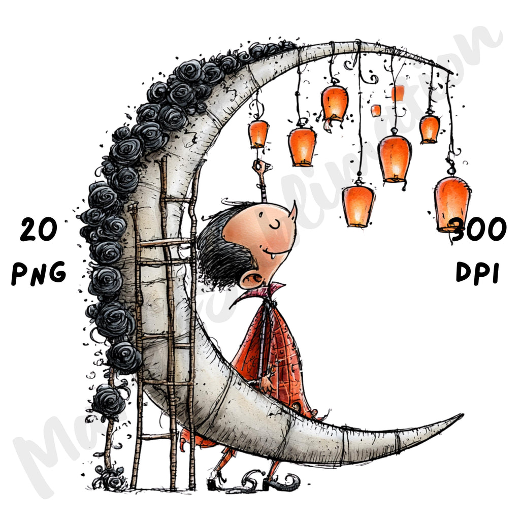 Halloween Vampire Quirky Clipart