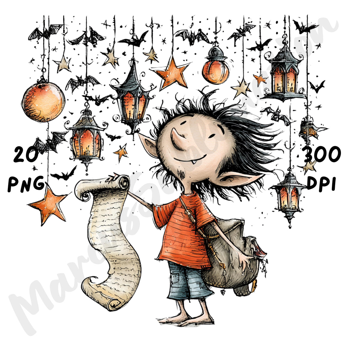 Halloween Vampire Quirky Clipart