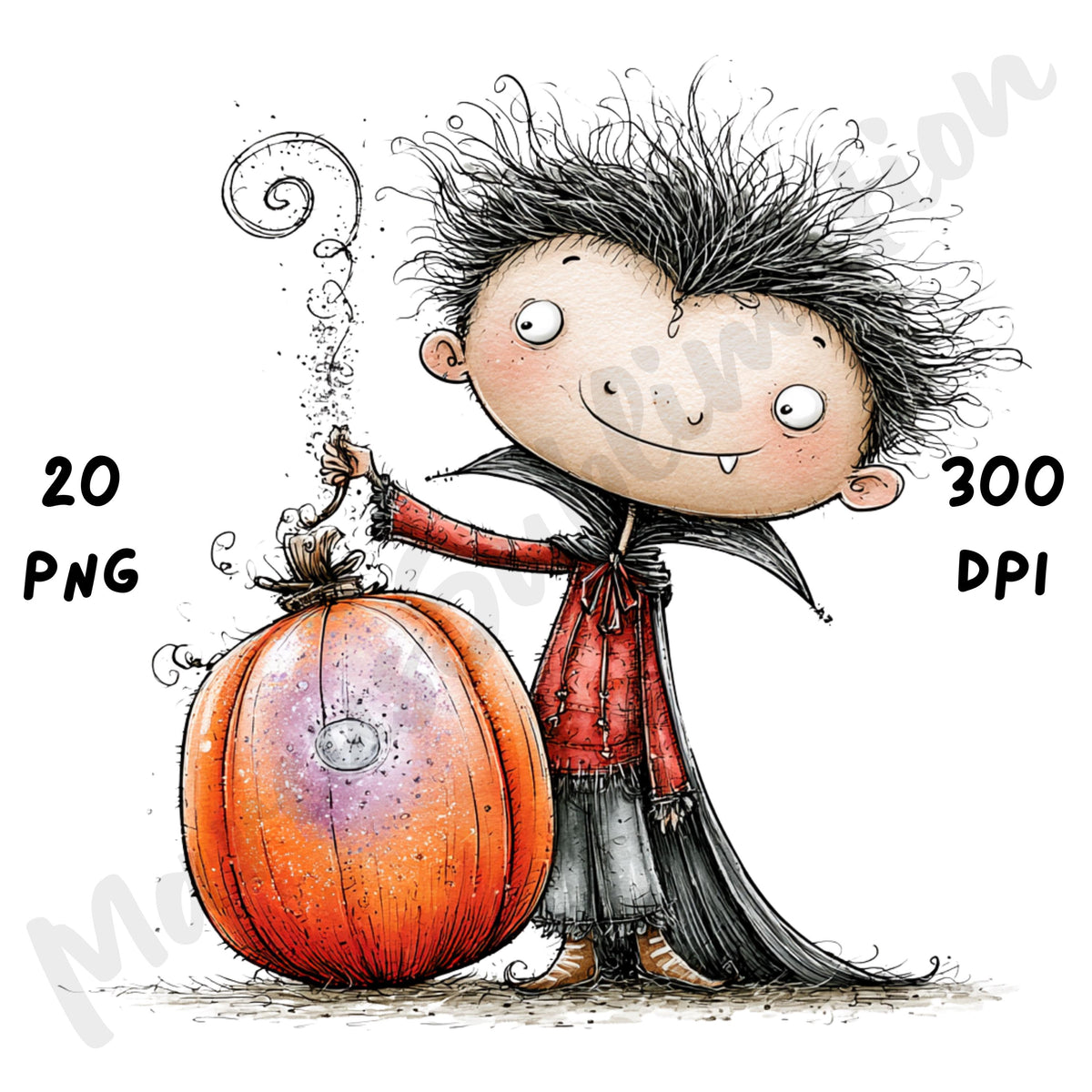 Halloween Vampire Quirky Clipart