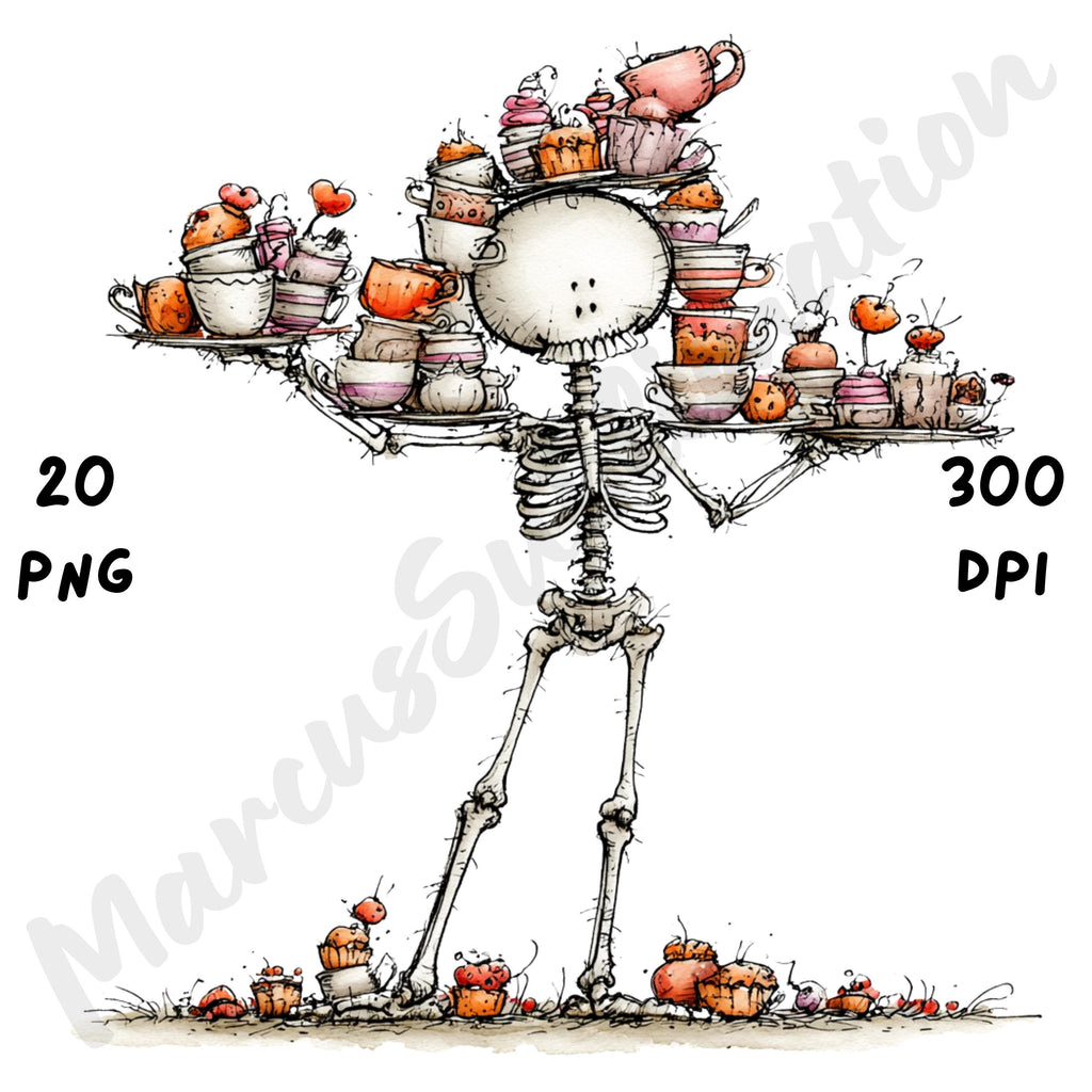 Halloween Skeleton Quirky Clipart