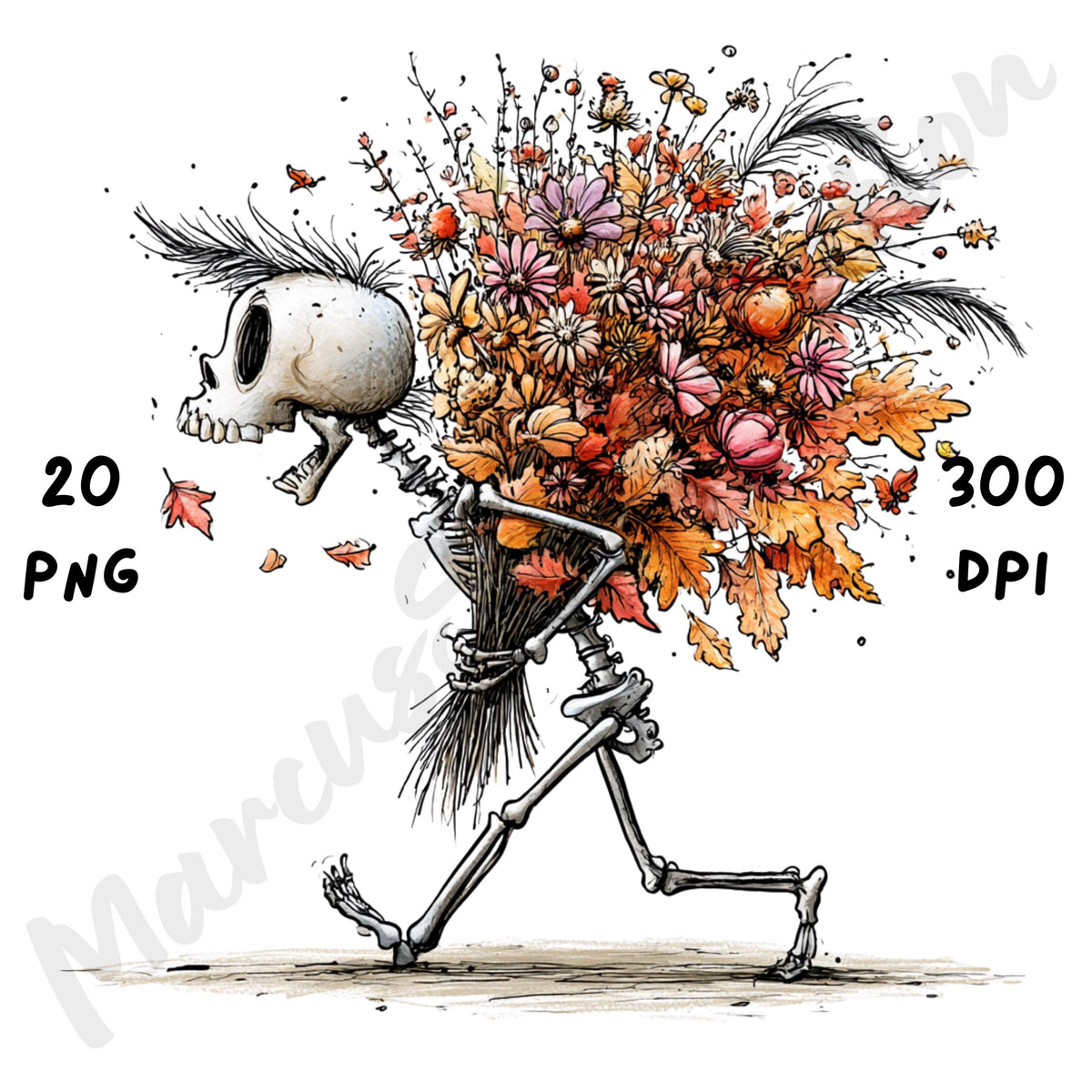 Halloween Skeleton Quirky Clipart