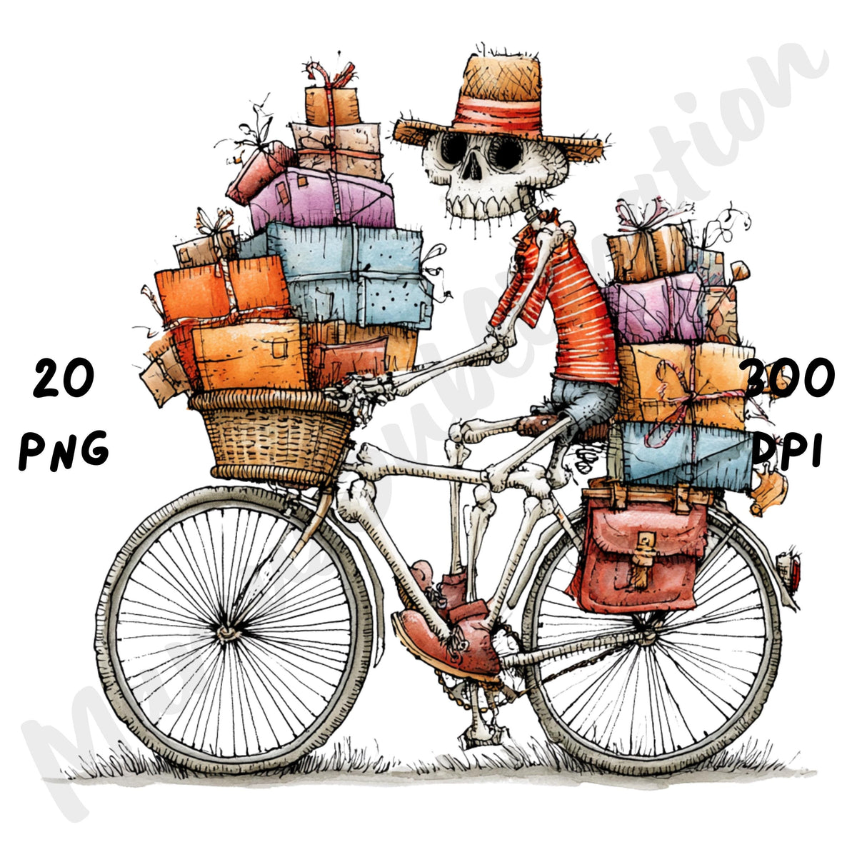 Halloween Skeleton Quirky Clipart