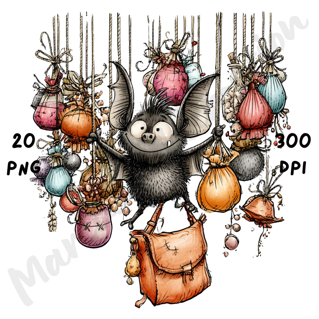 Halloween Bat Quirky Clipart