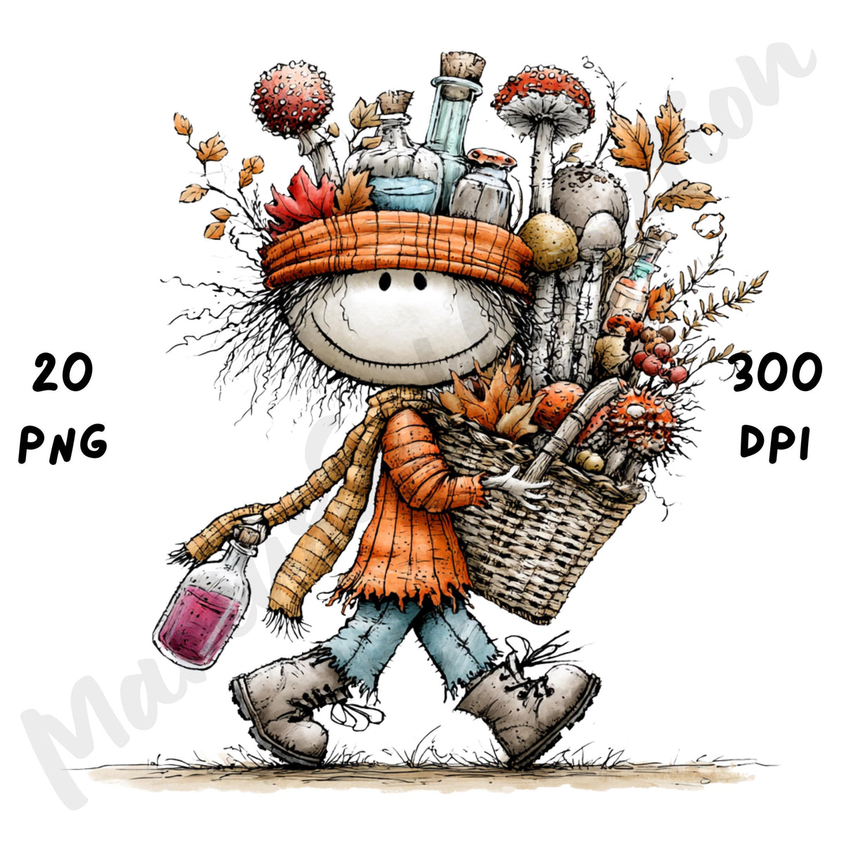 Halloween Creepy Doll Quirky Clipart