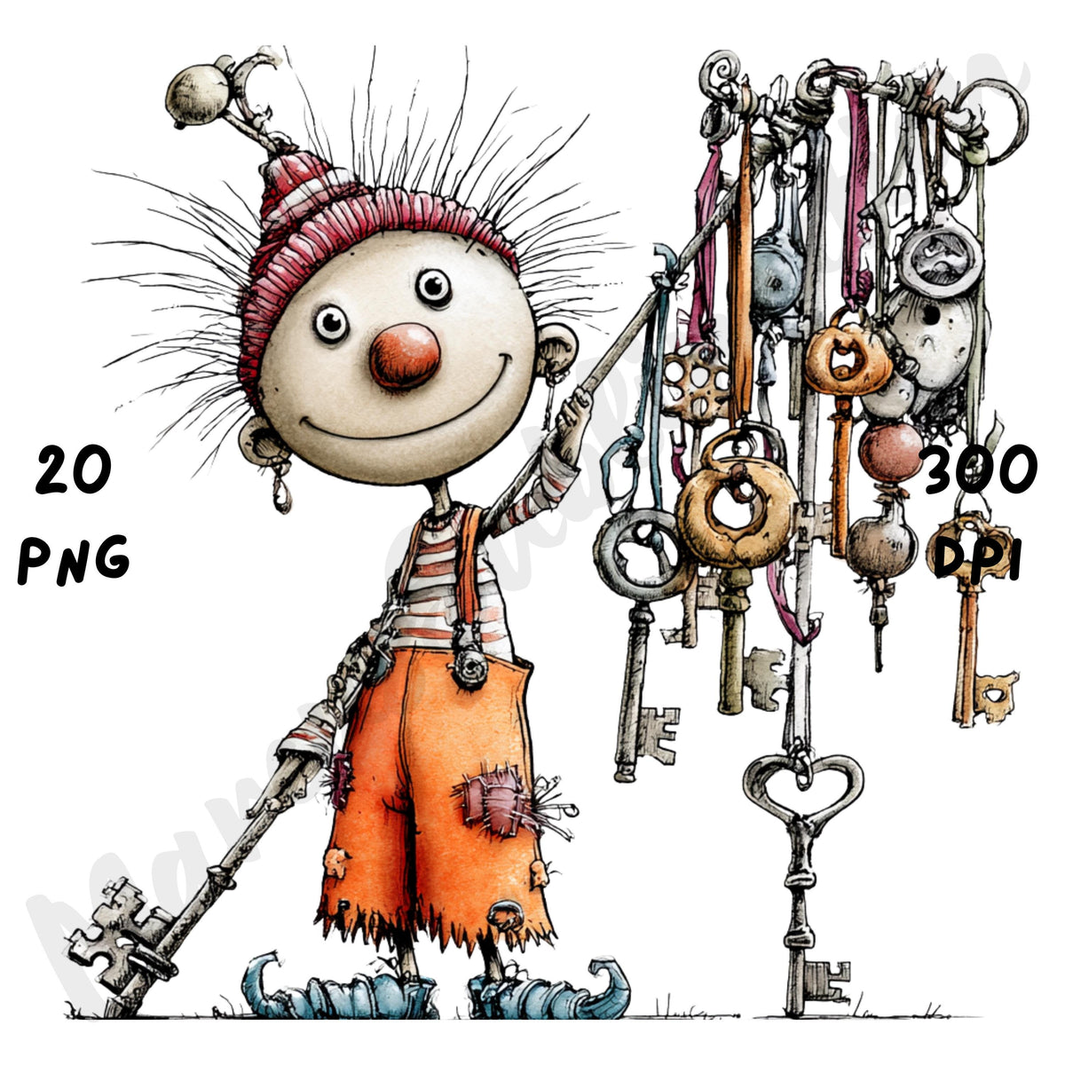 Halloween Creepy Doll Quirky Clipart
