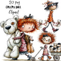 Halloween Creepy Doll Quirky Clipart
