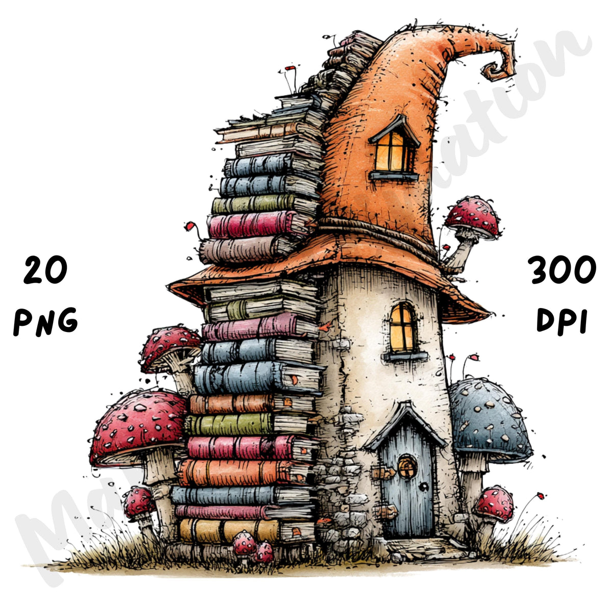 Halloween House Quirky Clipart