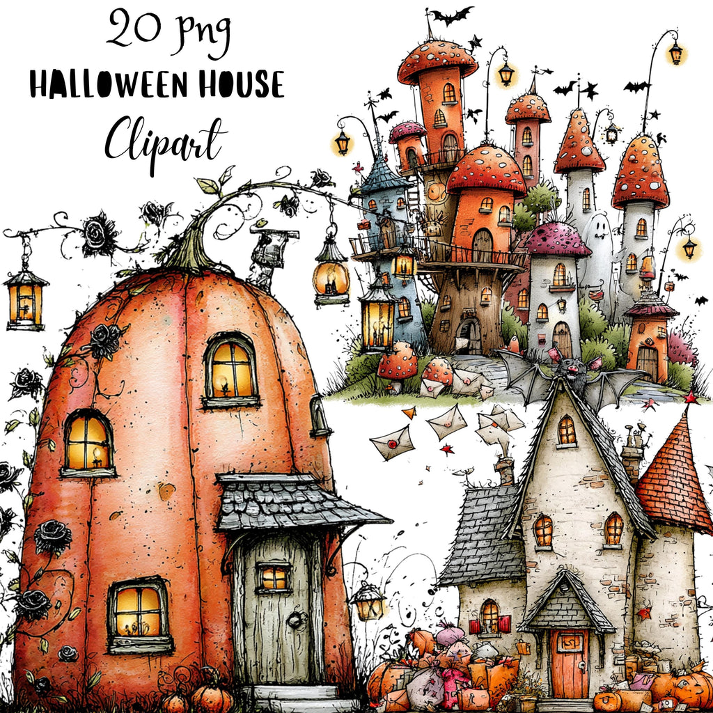Halloween House Quirky Clipart
