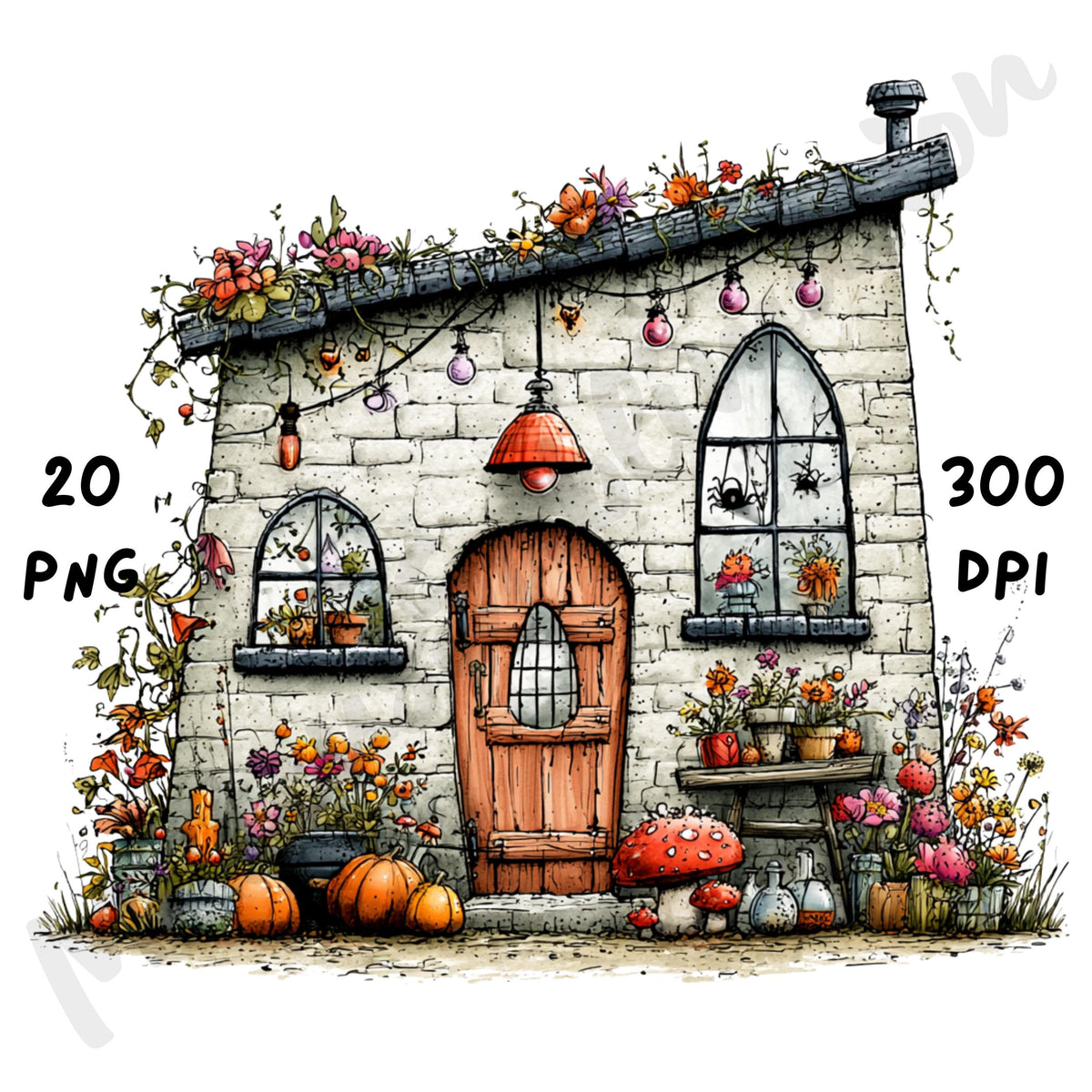 Halloween House Quirky Clipart