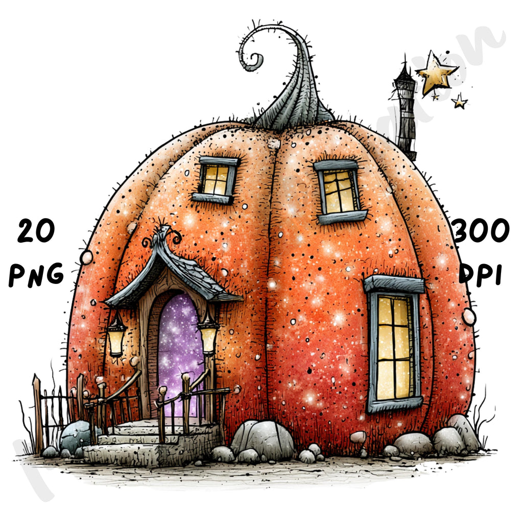 Halloween House Quirky Clipart