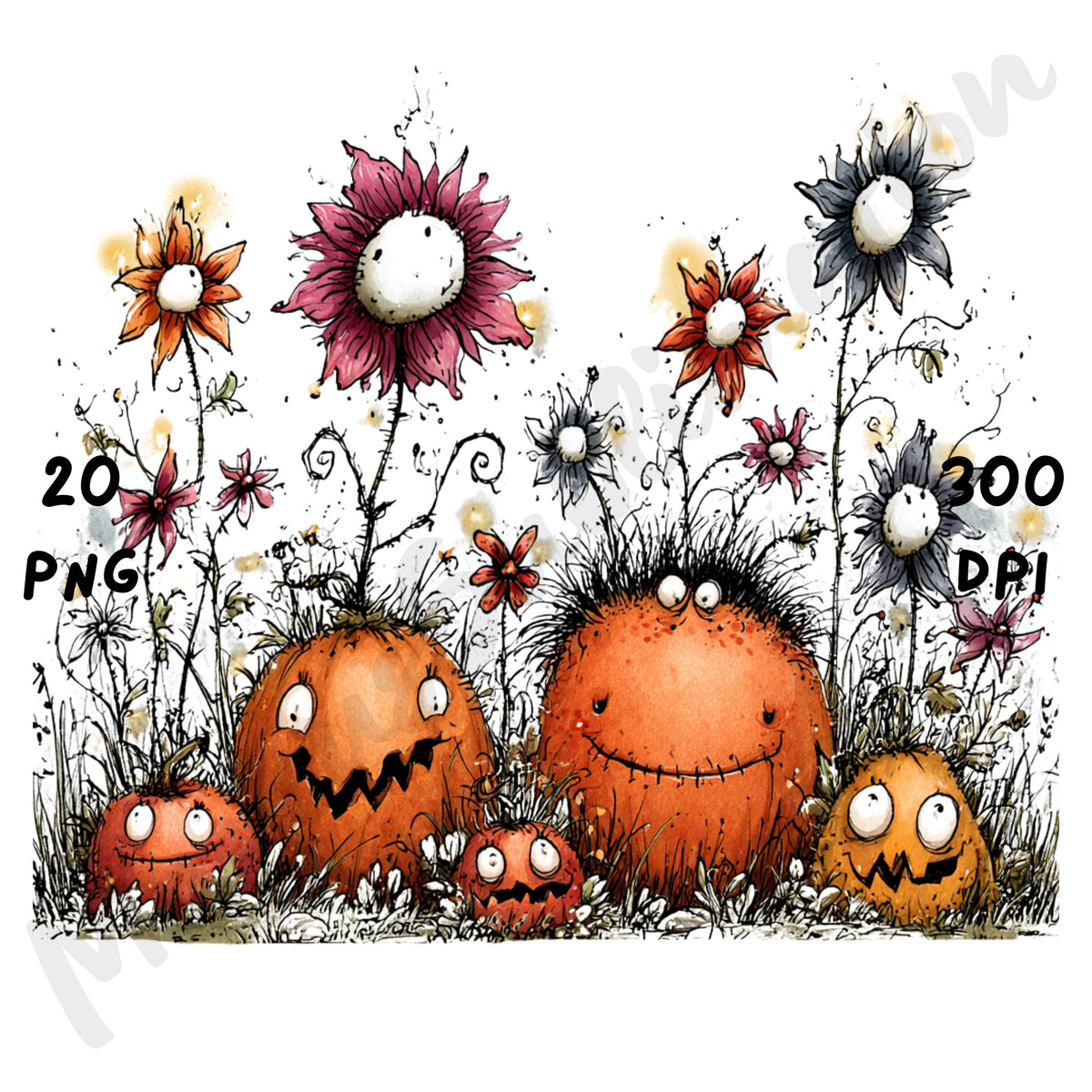 Halloween Garden Quirky Clipart