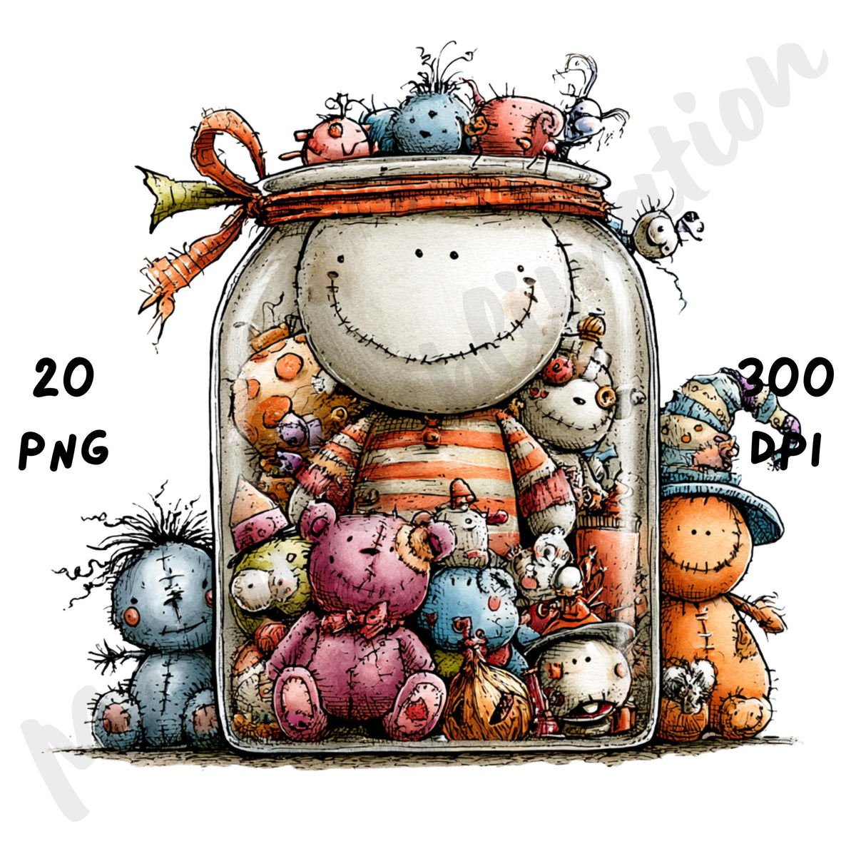 Halloween Jar Quirky Clipart