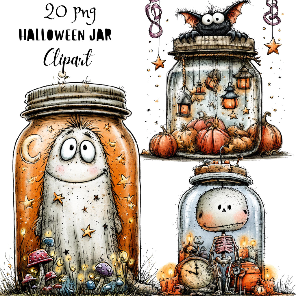 Halloween Jar Quirky Clipart