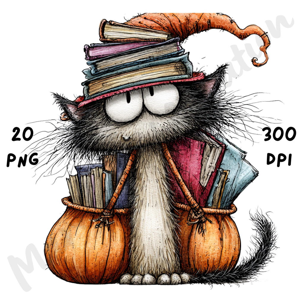 Halloween Cat Quirky Clipart