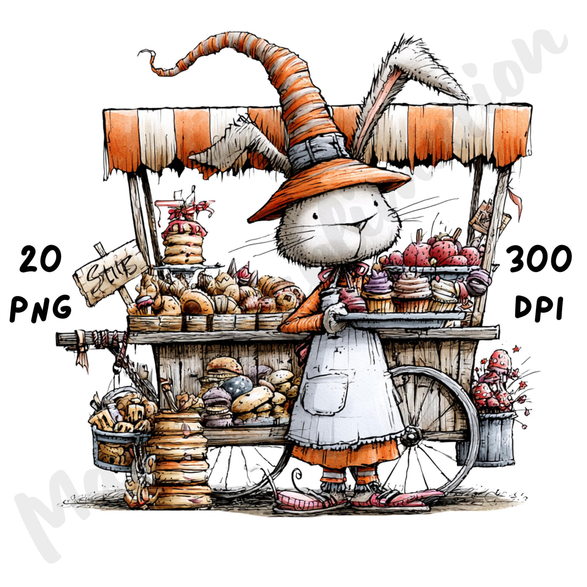 Halloween Bunny Quirky Clipart