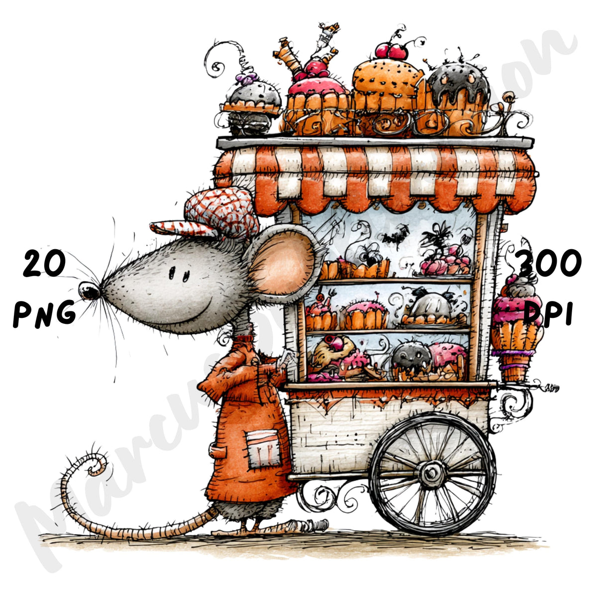 Halloween Mouse Quirky Clipart